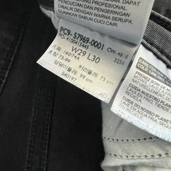 Levi's Faded Black Curvy Skinny Jeans Size 29 W29L30 - Picture 4 of 6